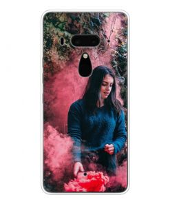 HTC U12+ Soft case (back printed, transparent)