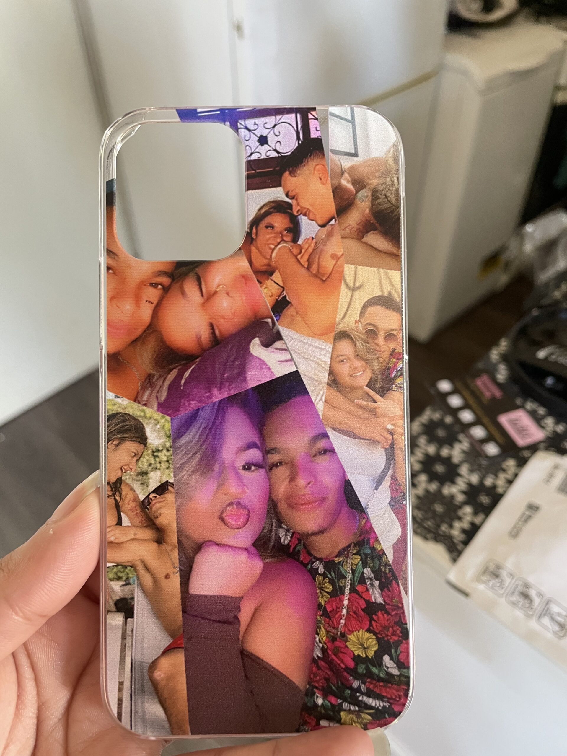Click to view full screen Ontwerp je eigen iPhone 12 hoesje - hard transparant photo review