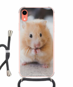 Apple iPhone Xr Crossbody case (back printed, transparent)