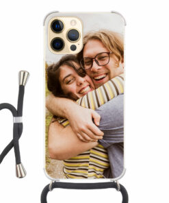 Apple iPhone 12 Pro Max Crossbody case (back printed, transparent)
