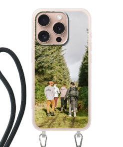 Apple iPhone 16 Pro Crossbody case (back printed, transparent)