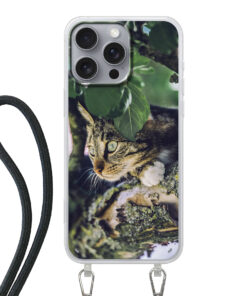 Apple iPhone 16 Pro Max Crossbody case (back printed, transparent)
