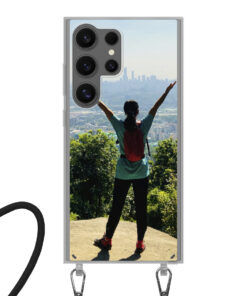 Samsung Galaxy S24 Ultra Crossbody case (back printed, transparent)