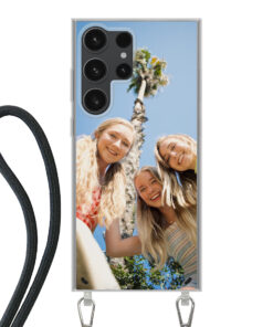 Samsung Galaxy S23 Ultra Crossbody case (back printed, transparent)