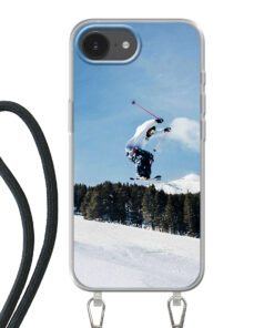 Apple iPhone 16e Crossbody case (back printed, transparent)