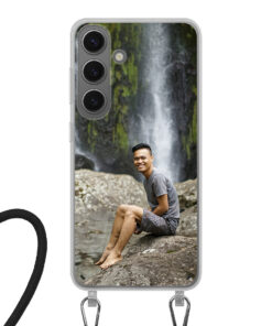 Samsung Galaxy S24 Crossbody case (back printed, transparent)